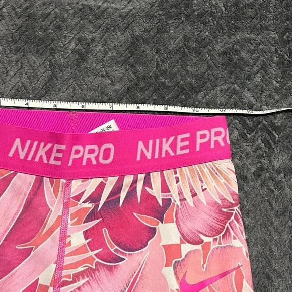 Nike Pro DRI-FIT Capri Leggings Girls SZ Large High Rise Tropical Print - Picture 4 of 10